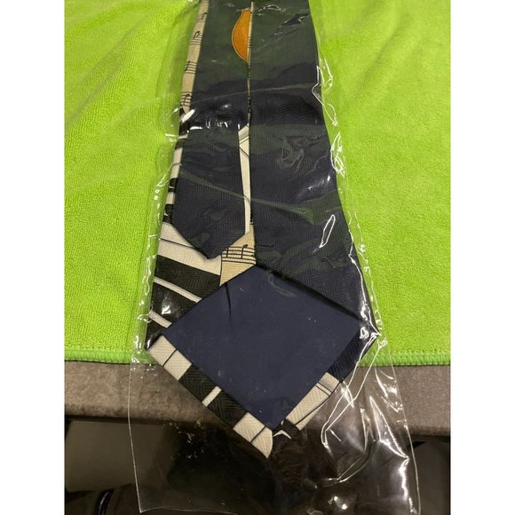 OLLIERV Empire High Fashion Jazz Musicians Tie Cello Keyboard Musical Score NWOT - Picture 5 of 7